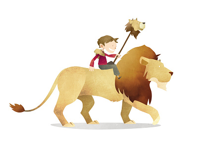 Wild Adventure Lion animals children illustration kids lion texture wild
