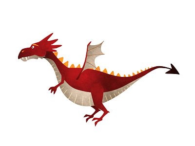 Lets Play - Dragon children cute dragon fantasy illustration kids texture wild wings