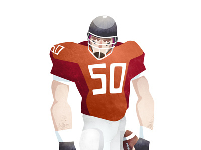 The Wall american beast football illustration player sports texture wall