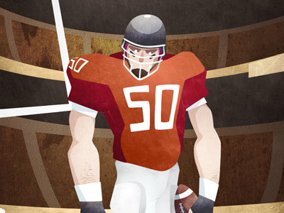 The Wall - Final american bird editorial football illustration mark sports stadium texture