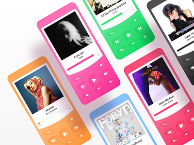 Retro Y2K Music Player Concept app app design clean concept dribbble figma flat icon illustrator interface ios ios app layout mobile retro retro design skeuomorphic ui ui ux ux
