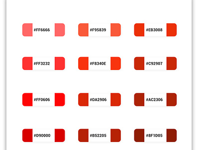 Red Palette colors design graphic identity illustration palette ui vector