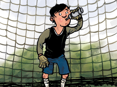 Erik in colour boy childrens book colour football illustration sport