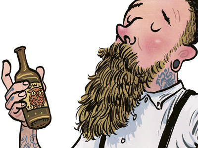 Hipster beard beer digital hipster tattoo ugly