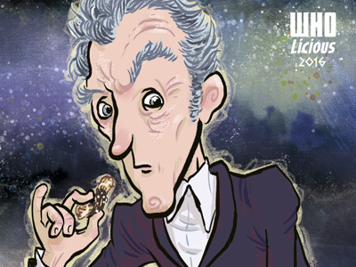 Wholicious print character digital doctor who food illustration space