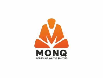 MONQ branding design flat logo minimal vector