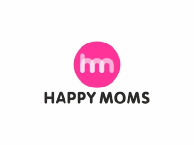 Happy moms branding design logo minimal vector