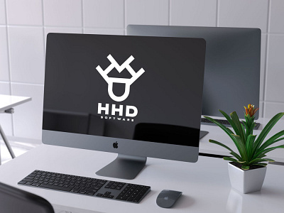 hhd branding design flat logo minimal vector