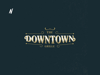 THE DOWNTOWN GRILLE - LOGO 3dlogo beef brand branding cafe classic design designlogo elegant graphic design logo oldschool restaurant restaurantlogo vector vintage word wordmark