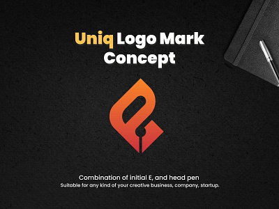 ePen – Logo Mark branding design free graphic design initial logo letter e logo logo mark pen logo vector