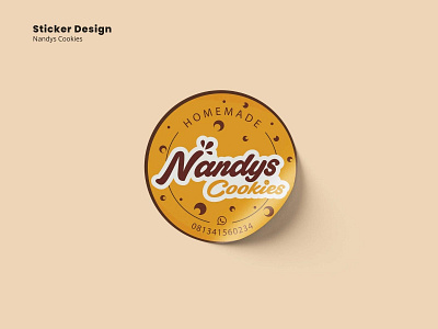 Nandys Cookies - Product Sticker branding business cookies cream design food graphic design illustration label minimalist simple snack snackbrand sticker vector