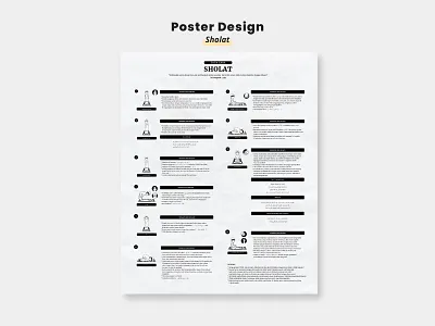 Sholat Guide - Poster creative design elegant graphic design guide illustration information islam islamic poster posterdesign steps tutorial typography vector