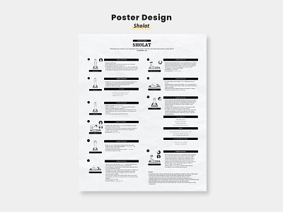 Sholat Guide - Poster creative design elegant graphic design guide illustration information islam islamic poster posterdesign steps tutorial typography vector