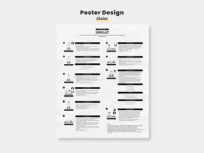 Sholat Guide - Poster creative design elegant graphic design guide illustration information islam islamic poster posterdesign steps tutorial typography vector