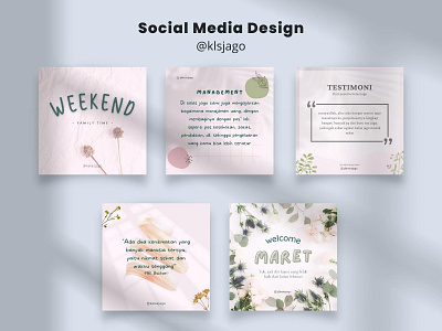 Soft Pink Instagram Template - Social media branding clean design elegant feed graphic design illustration instagram luxury pink social socialmedia soft typography vector