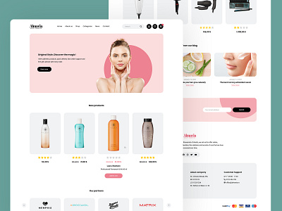 Almavia - Beauty & Cosmetic Landing Page beauty beauty app beauty clinic beauty landing page beauty salon cosmetics fashion fashion landing page girl landing page minimalist salon service spa spa landing page treatment uiux website website design