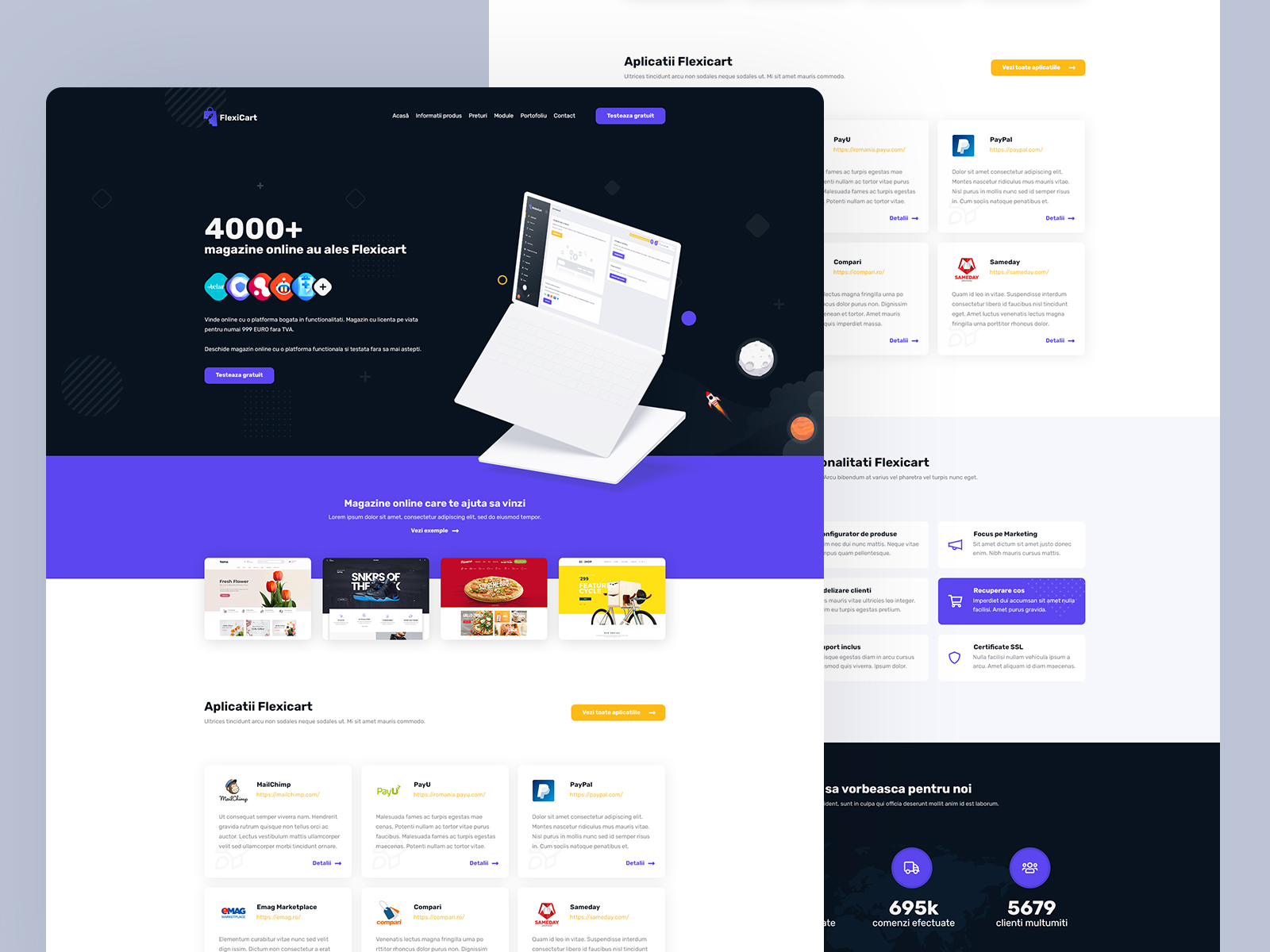 eCommerce Software Landing Page by alinjrs on Dribbble