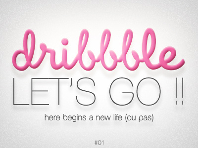 let's go !! clean dribbble illustration typography