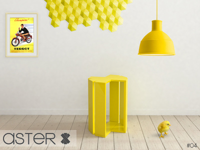 Aster - stool design clean concept design identity minimal object yellow