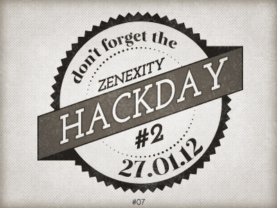 hackday reminder badge hackday logo retro stamp texture
