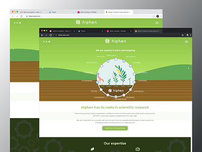 Hiphen Website : Desktop View browser design start up web website wordpress