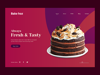 home page design for Cake studio