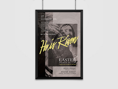Easter at KRT 2016 | Risen Sunday branding church easter good friday jesus paint poster print script typography
