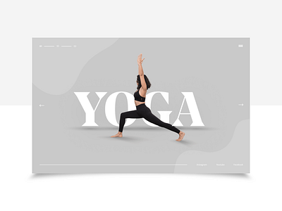 UI design concept - Yoga design grey minimal responsive typography ui design ux ux ui ux design web