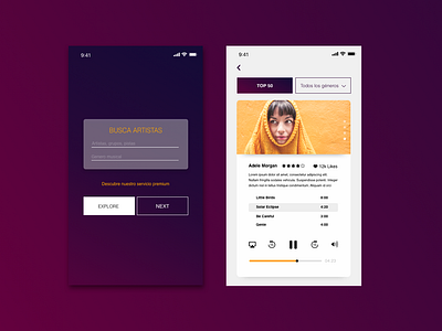 Music App app design music album music app music app ui responsive ui ui ux design we design web