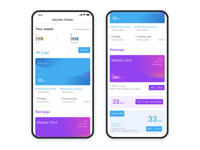 voucher center app flat design material design ui ux design ui deisgn