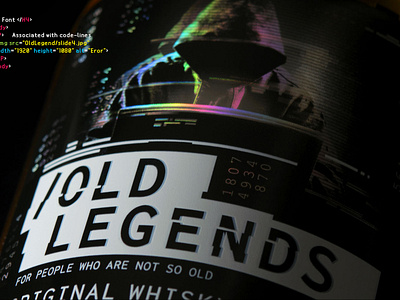 Packaging design for new whiskey "Old Legends" branding design graphicdesign holography identity illustration logo packaging typography whiskey