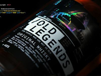 Packaging design for new whiskey  "Old Legends"