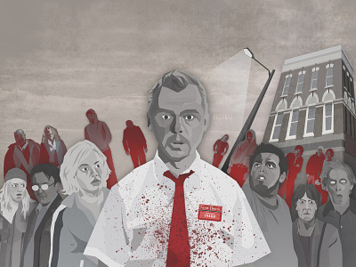 You've Got Red On You illustration movie shaun of the dead sotd