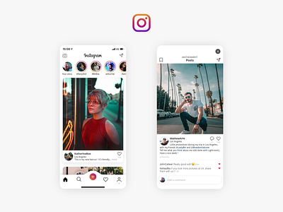 Instagram Redesign Concept app clean design illustration instagram interface mobile product design redesign ui ux