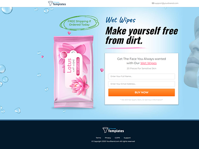 Lotus Wet Wipes branding clear skin click funnel ecommerce good product illustration photoshop ui wipes