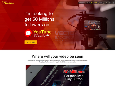 YouTube Channel Marketing branding community followers graphic design marketing promotion reach subscriber plus ui videos website template youtube channel