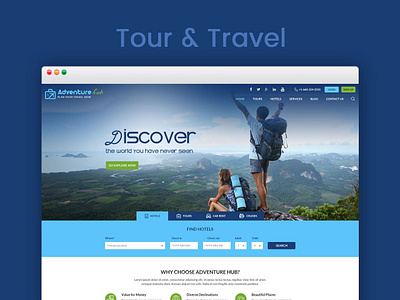 Tour & Travel Website-UI/UX design tour tour travel tourism travel ui ux website design website template