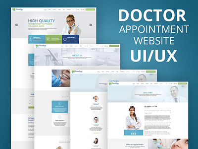 Dental Care Website - UI/UX doctor doctor appointment medical ui website design website template