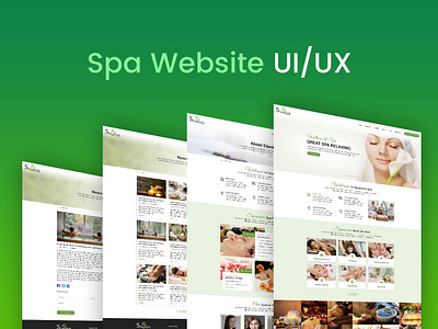 Salon and Spa Website -UI/UX beauty spa therapy ui website design website template