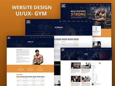 Fitness Gym Website Template exercise fitness gym trainer ui website design website template