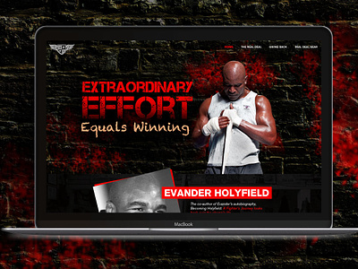 Boxing boxer drak ui spot boxing website design