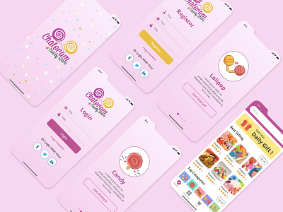 Candy Store Mobile App UI