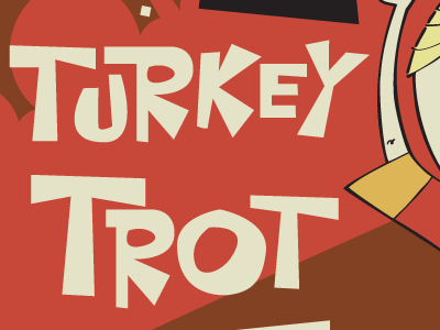 2014 Turkey Trot, Poster Version postcard seattle thanksgiving turkey trot