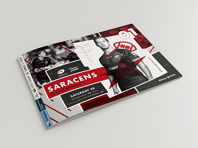 Saracens Matchday Programme Cover design Concept design editorial design layout sports design