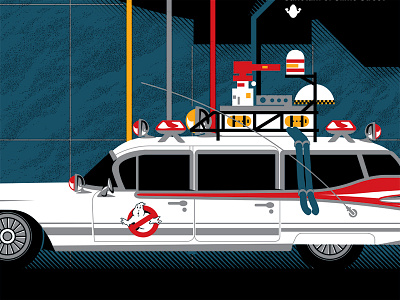 Ghostbusters [preview] design ecto 1 ghostbusters graphic illustration illustrator movies screen print