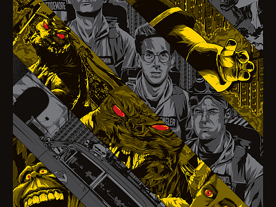 Ghostbusted ecto 1 ghostbusters movies screen print