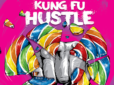 Kung Fu Hustle DVD Cover dvd film fu hustle illustrator kung movie sony steelbook vector