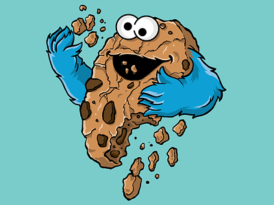 C is for Cannibalism cookie cookie monster illustration sesame street