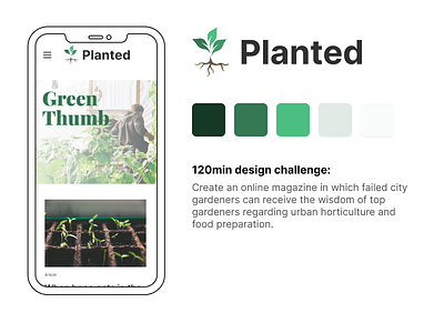 Planted – design challenge design challenge logo ui