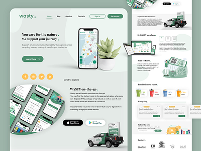 Landing Page - Wasty. | UX/UI Design